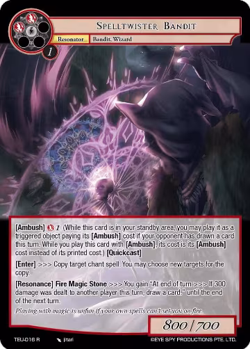 Spelltwister Bandit (TEU-016 R), Timeless Eclipse of the Underworld — Force of Will card price