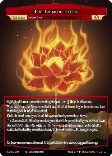 The Crimson Lotus (TEU-017 R), Timeless Eclipse of the Underworld — Force of Will card price