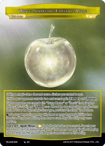 White Sparkling Crystal Apple (TEU-009 R), Timeless Eclipse of the Underworld — Force of Will card price