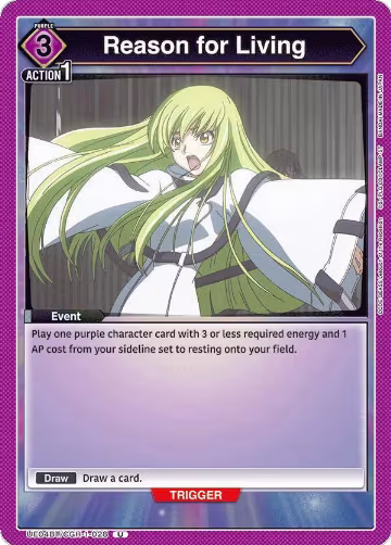 Reason for Living (UE04BT/CGH-1-028), CODE GEASS: Lelouch of the Rebellion — Union Arena card price
