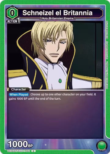 Schneizel el Britannia (UE04BT/CGH-1-041), CODE GEASS: Lelouch of the Rebellion — Union Arena card price