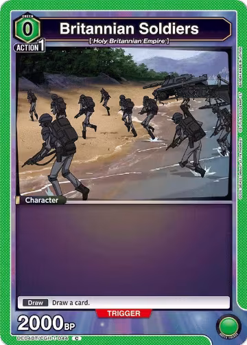 Britannian Soldiers (UE04BT/CGH-1-044), CODE GEASS: Lelouch of the Rebellion — Union Arena card price