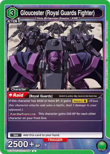 Gloucester (Royal Guards Fighter) (UE04BT/CGH-1-056), CODE GEASS: Lelouch of the Rebellion — Union Arena card price