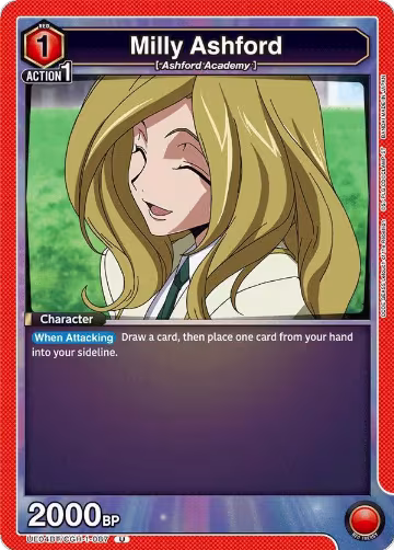 Milly Ashford (087) (UE04BT/CGH-1-087), CODE GEASS: Lelouch of the Rebellion — Union Arena card price