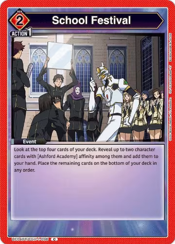 School Festival (UE04BT/CGH-1-096), CODE GEASS: Lelouch of the Rebellion — Union Arena card price