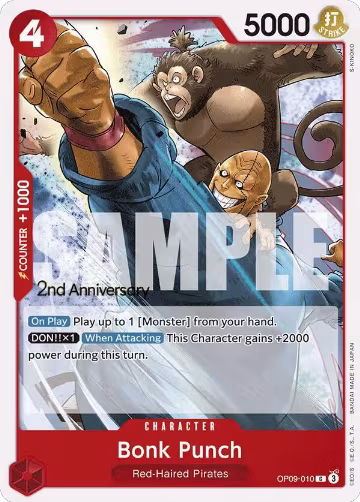 Bonk Punch (OP09-010), Emperors in the New World: 2nd Anniversary Tournament Cards — One Piece card price