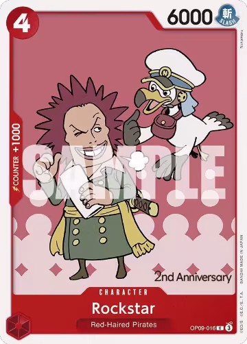 Rockstar (OP09-016), Emperors in the New World: 2nd Anniversary Tournament Cards — One Piece card price