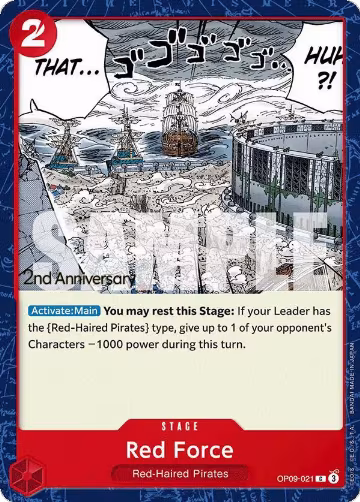 Red Force (OP09-021), Emperors in the New World: 2nd Anniversary Tournament Cards — One Piece card price