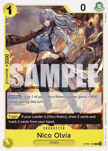 Nico Olvia (OP09-106), Emperors in the New World: 2nd Anniversary Tournament Cards — One Piece card price