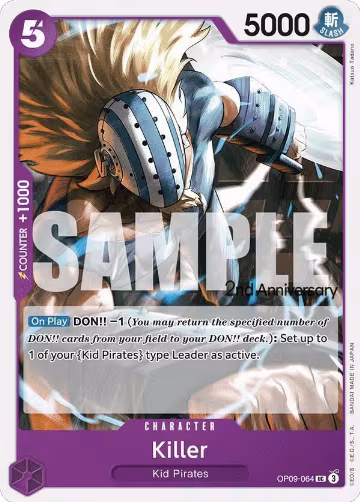 Killer (OP09-064), Emperors in the New World: 2nd Anniversary Tournament Cards — One Piece card price