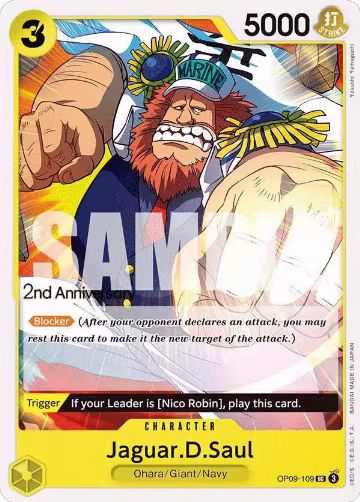 Jaguar.D.Saul (OP09-109), Emperors in the New World: 2nd Anniversary Tournament Cards — One Piece card price