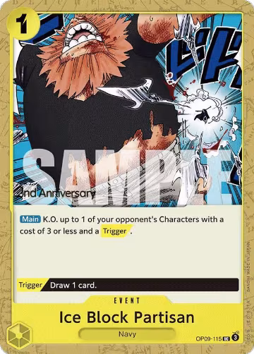 Ice Block Partisan (OP09-115), Emperors in the New World: 2nd Anniversary Tournament Cards — One Piece card price