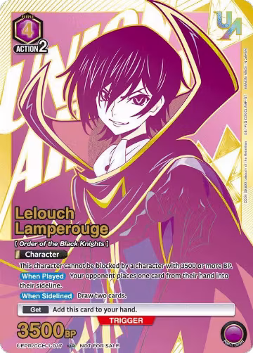Lelouch Lamperouge (017) (UEPR/CGH-1-017), Union Arena Promotion Cards — Union Arena card price