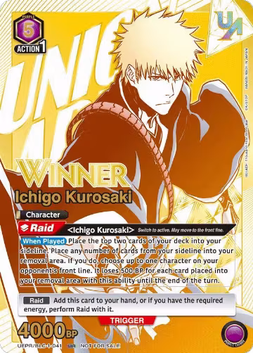 Ichigo Kurosaki (041) (Winner) (UEPR/BLC-1-041), Union Arena Promotion Cards — Union Arena card price
