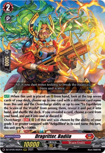 Dragritter, Badiia (DZ-BT05/002EN), DZ-BT05: Omniscient Awakening — Vanguard card price