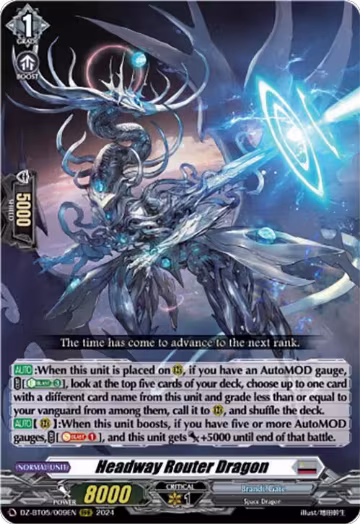 Headway Router Dragon (DZ-BT05/009EN), DZ-BT05: Omniscient Awakening — Vanguard card price