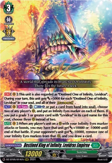 Destined King of Infinity, Levidras Empireo (DZ-BT05/014EN), DZ-BT05: Omniscient Awakening — Vanguard card price