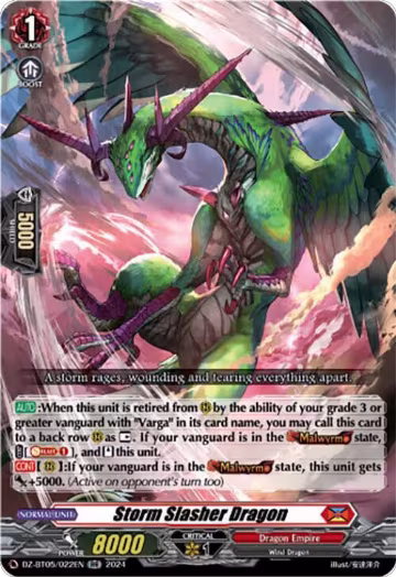 Storm Slasher Dragon (DZ-BT05/022EN), DZ-BT05: Omniscient Awakening — Vanguard card price
