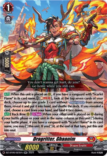 Dragritter, Ghaanim (DZ-BT05/023EN), DZ-BT05: Omniscient Awakening — Vanguard card price