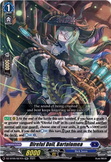 Direful Doll, Bartolomea (DZ-BT05/027EN), DZ-BT05: Omniscient Awakening — Vanguard card price