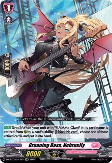 Groaning Bass, Nebroelly (DZ-BT05/043EN), DZ-BT05: Omniscient Awakening — Vanguard card price