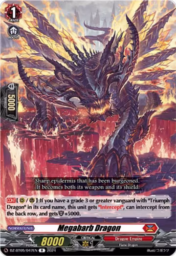 Megabarb Dragon (DZ-BT05/047EN), DZ-BT05: Omniscient Awakening — Vanguard card price
