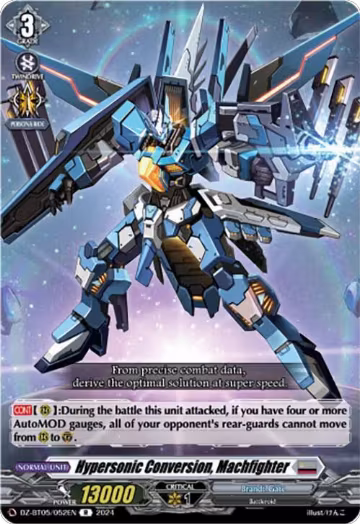 Hypersonic Conversion, Machfighter (DZ-BT05/052EN), DZ-BT05: Omniscient Awakening — Vanguard card price