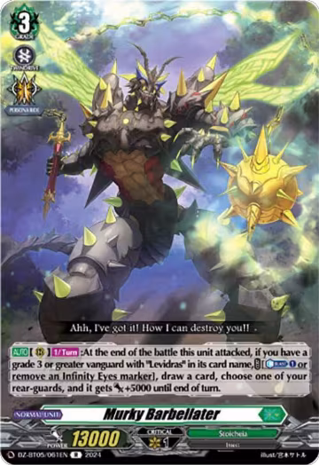 Murky Barbellater (DZ-BT05/061EN), DZ-BT05: Omniscient Awakening — Vanguard card price