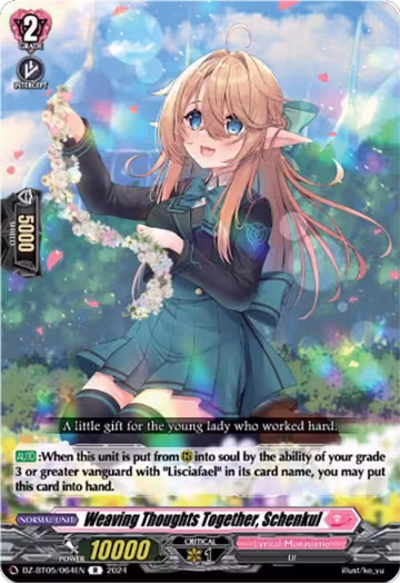 Weaving Thoughts Together, Schenkul (DZ-BT05/064EN), DZ-BT05: Omniscient Awakening — Vanguard card price