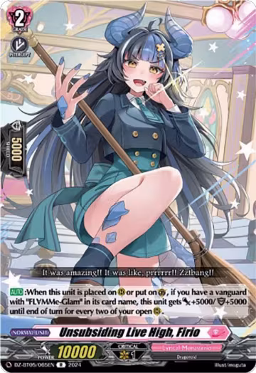 Unsubsiding Live High, Firio (DZ-BT05/065EN), DZ-BT05: Omniscient Awakening — Vanguard card price