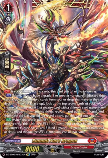Summit Flare Dragon (FFR) (DZ-BT05/FFR03EN), DZ-BT05: Omniscient Awakening — Vanguard card price