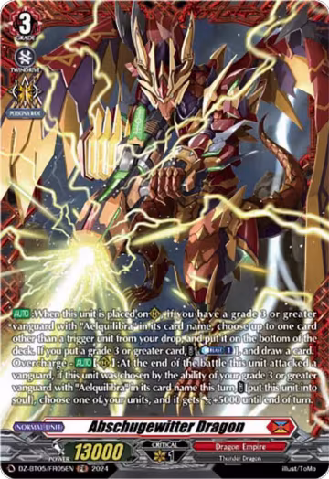 Abschugewitter Dragon (FR) (DZ-BT05/FR05EN), DZ-BT05: Omniscient Awakening — Vanguard card price