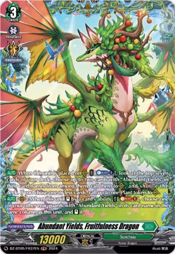 Abundant Yields, Fruitfulness Dragon (FR) (DZ-BT05/FR37EN), DZ-BT05: Omniscient Awakening — Vanguard card price