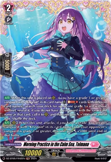 Morning Practice in the Calm Sea, Tolmana (FR) (DZ-BT05/FR42EN), DZ-BT05: Omniscient Awakening — Vanguard card price