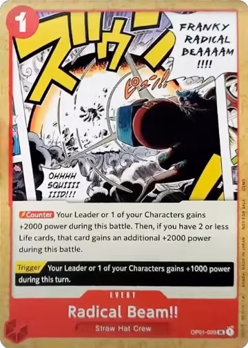 Radical Beam!! (OP01-029), One Piece Demo Deck Cards — One Piece card price