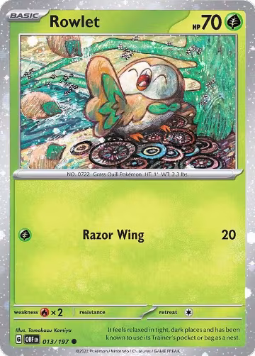 Rowlet - 013/197 (Cosmos Holo) (013/197), Miscellaneous Cards & Products — Pokémon card price