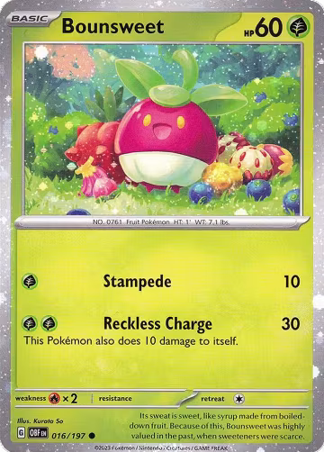 Bounsweet - 016/197 (Cosmos Holo) (016/197), Miscellaneous Cards & Products — Pokémon card price