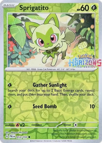 Sprigatito - 012/193 (Pokemon Horizons Stamp) (012/193), Miscellaneous Cards & Products — Pokémon card price