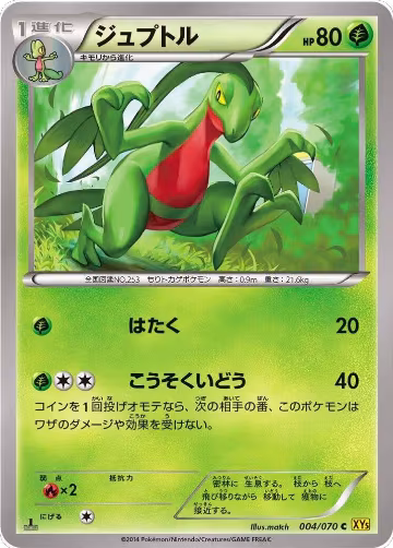 Grovyle (004/070), XY5-Bg: Gaia Volcano — Pokémon JP card price