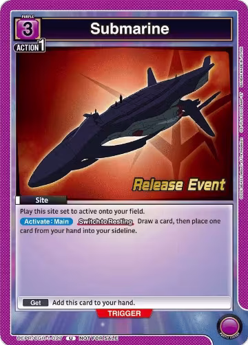 Submarine (UEPR/CGH-1-027), CODE GEASS: Lelouch of the Rebellion Release Event Cards — Union Arena card price
