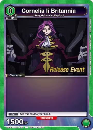 Cornelia li Britannia (038) (UEPR/CGH-1-038), CODE GEASS: Lelouch of the Rebellion Release Event Cards — Union Arena card price