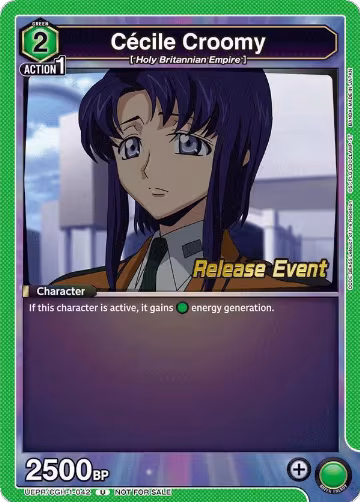 Cecile Croomy (UEPR/CGH-1-042), CODE GEASS: Lelouch of the Rebellion Release Event Cards — Union Arena card price