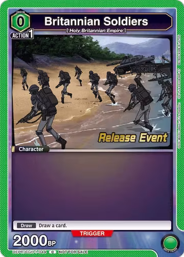 Britannian Soldiers (UEPR/CGH-1-044), CODE GEASS: Lelouch of the Rebellion Release Event Cards — Union Arena card price