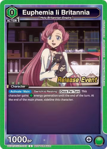 Euphemia li Britannia (045) (UEPR/CGH-1-045), CODE GEASS: Lelouch of the Rebellion Release Event Cards — Union Arena card price