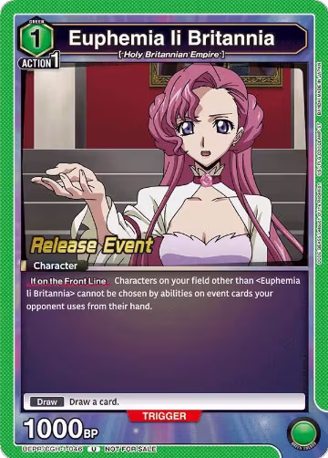 Euphemia li Britannia (046) (UEPR/CGH-1-046), CODE GEASS: Lelouch of the Rebellion Release Event Cards — Union Arena card price