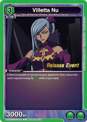 Villetta Nu (UEPR/CGH-1-049), CODE GEASS: Lelouch of the Rebellion Release Event Cards — Union Arena card price