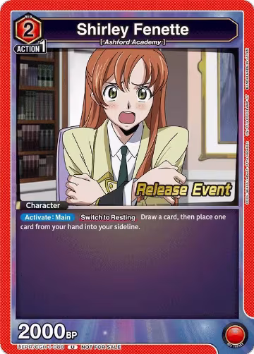 Shirley Fenette (080) (UEPR/CGH-1-080), CODE GEASS: Lelouch of the Rebellion Release Event Cards — Union Arena card price