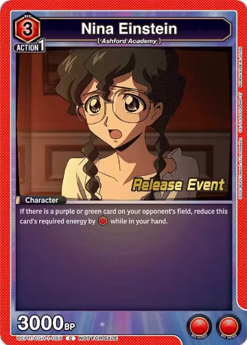 Nina Einstein (UEPR/CGH-1-085), CODE GEASS: Lelouch of the Rebellion Release Event Cards — Union Arena card price