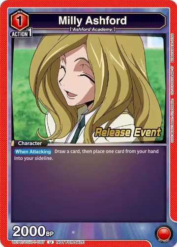 Milly Ashford (087) (UEPR/CGH-1-087), CODE GEASS: Lelouch of the Rebellion Release Event Cards — Union Arena card price