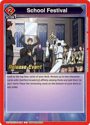 School Festival (UEPR/CGH-1-096), CODE GEASS: Lelouch of the Rebellion Release Event Cards — Union Arena card price